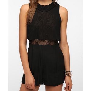 Pins and Needles Black Lace Romper Size XS